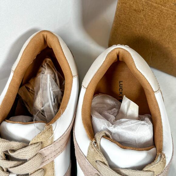 LUCKY BRAND Halinna Low Top Sneaker Fall Biege Size 10 - Picture 5 of 9
